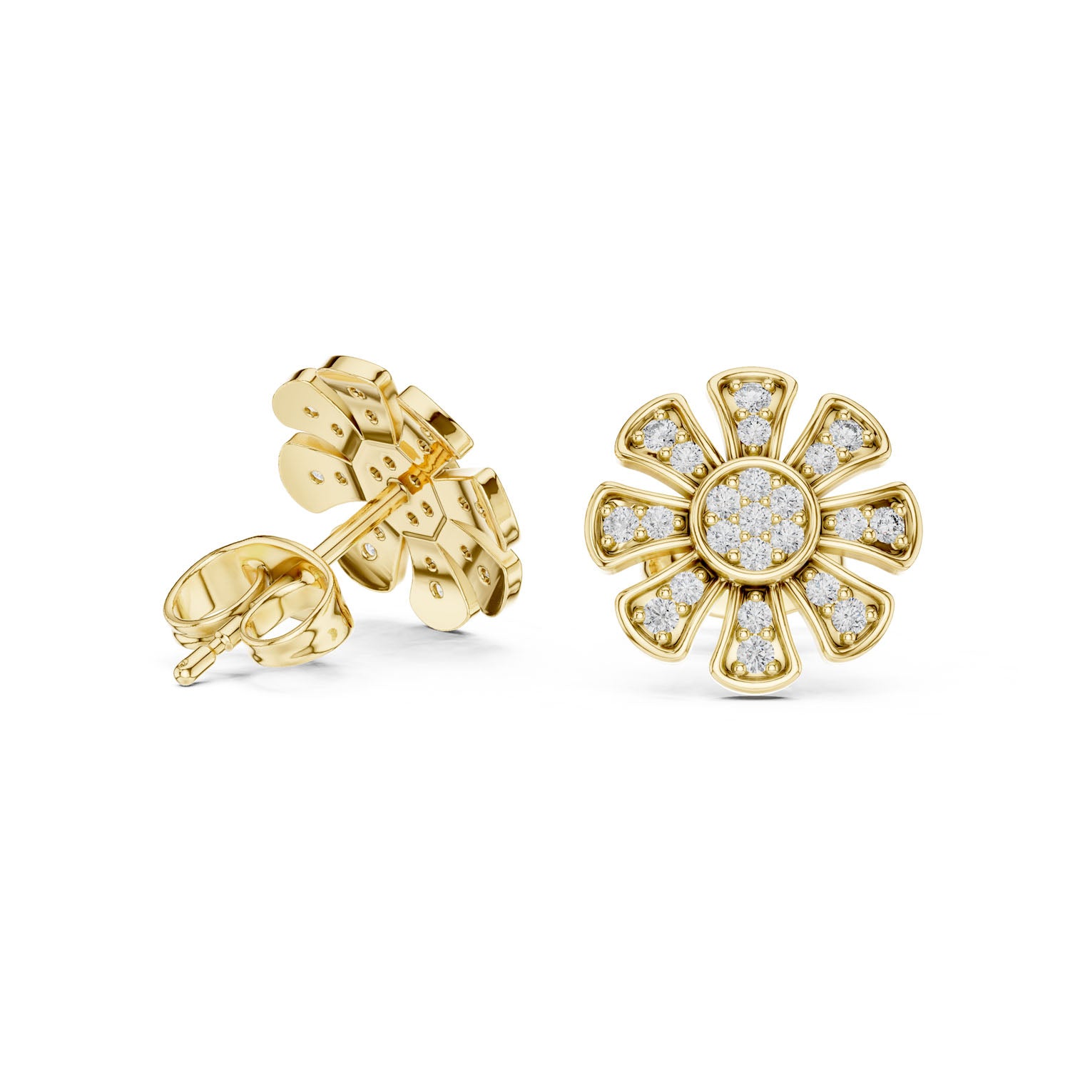 .25 Ct. Floral Diamond Earrings (9#10097E) 9