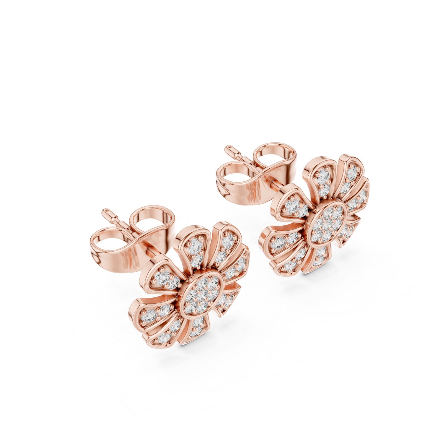 .25 Ct. Floral Diamond Earrings (9#10097E)