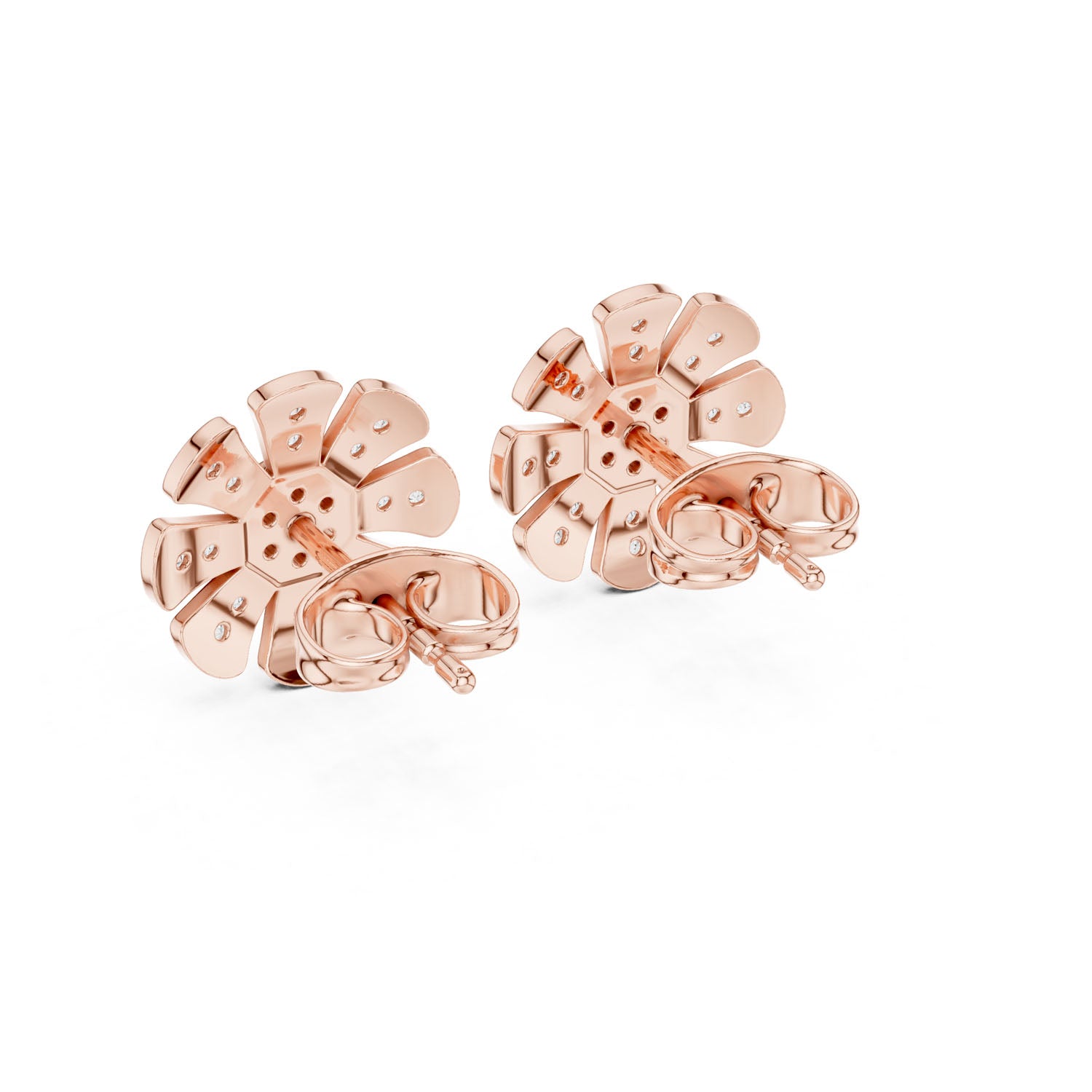 .25 Ct. Floral Diamond Earrings (9#10097E) 3