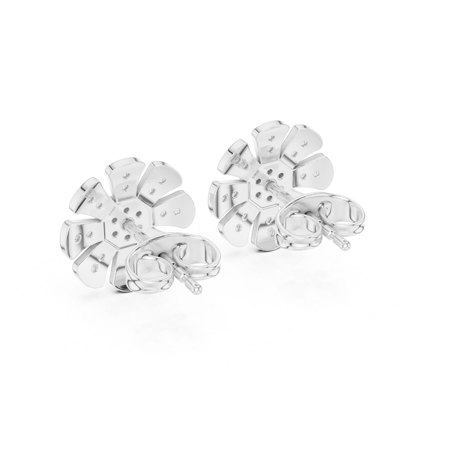 .25 Ct. Floral Diamond Earrings (9#10097E) 5