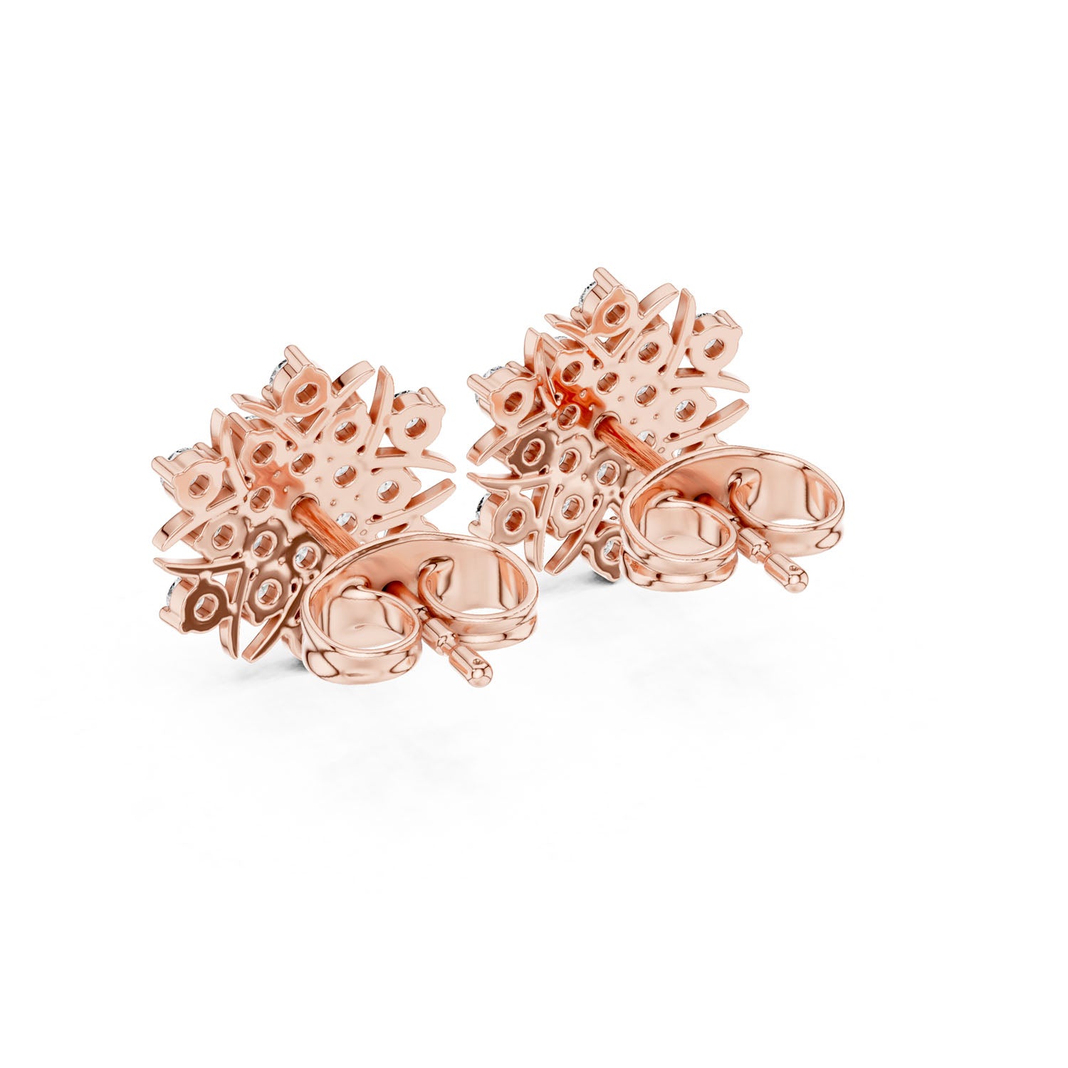 .38 Ct. Snowflake Diamond Earrings (9#10100E) 7
