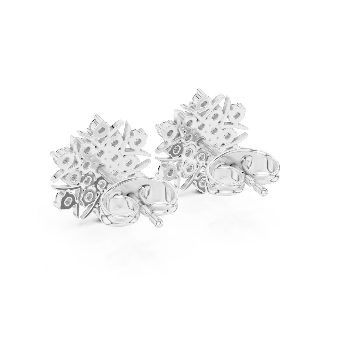 .38 Ct. Snowflake Diamond Earrings (9#10100E) 9