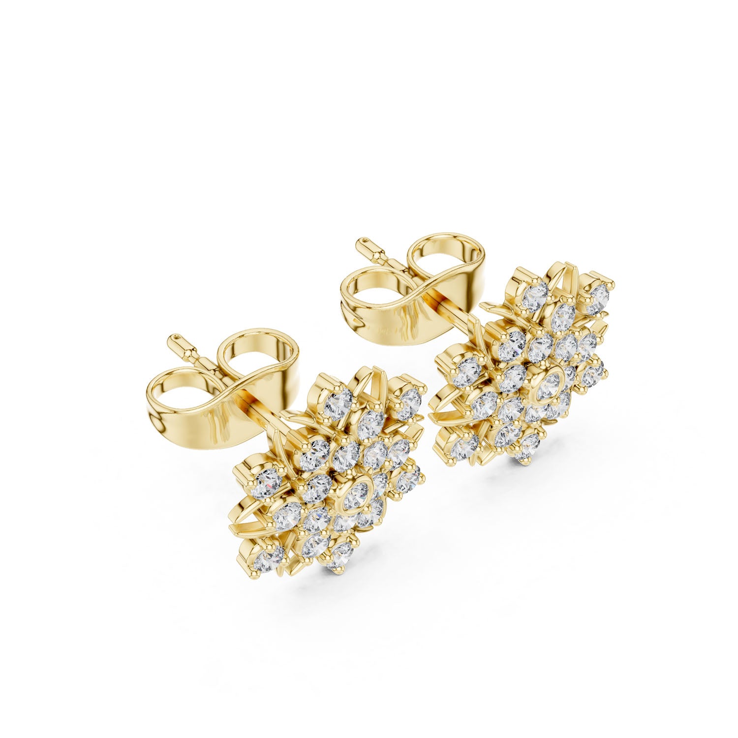 .38 Ct. Snowflake Diamond Earrings (9#10100E)
