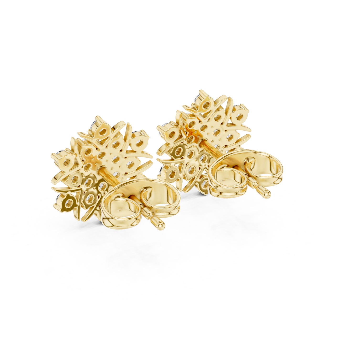 .38 Ct. Snowflake Diamond Earrings (9#10100E) 3