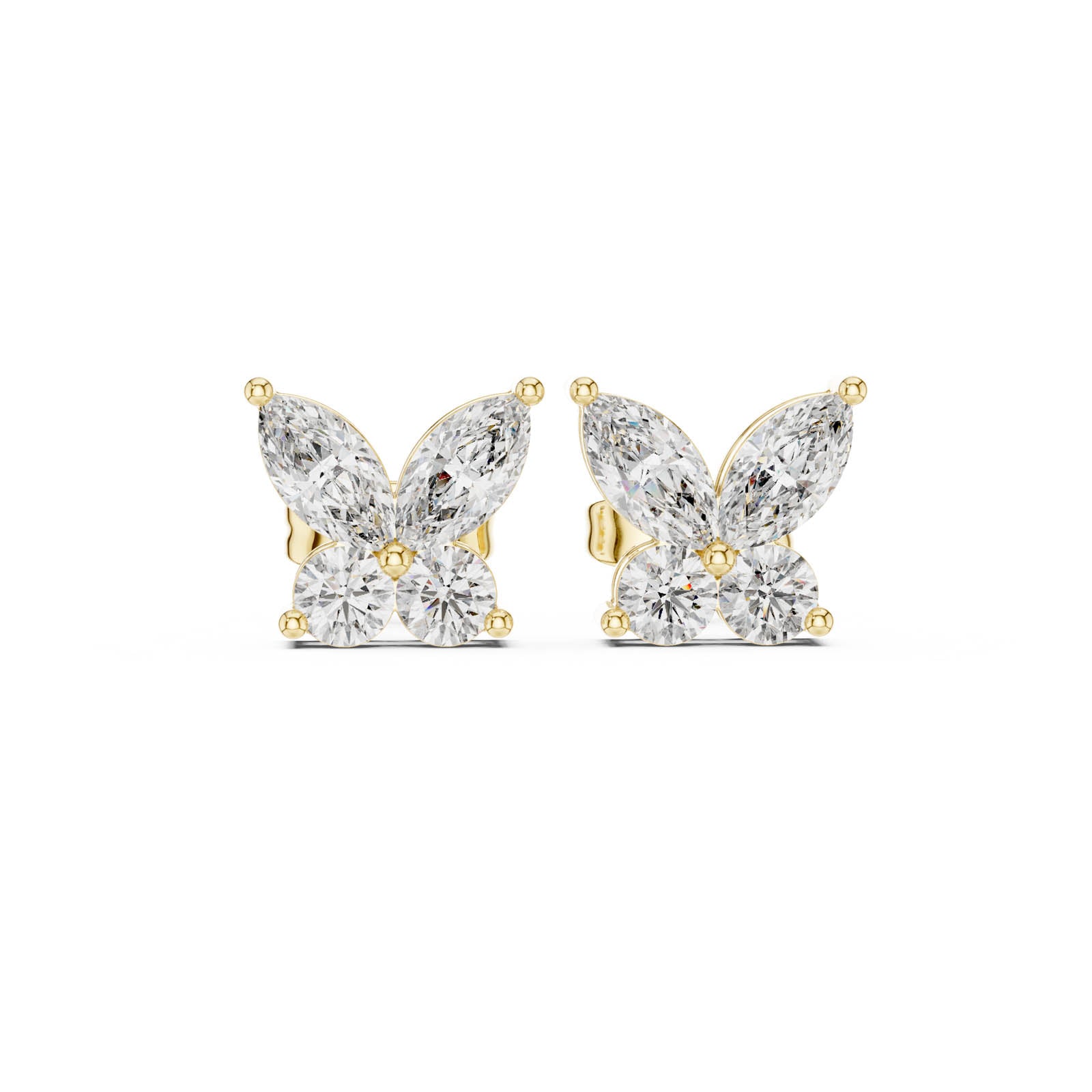 1.19 Ct. Butterfly Diamond Earrings with Marquise and Round Diamonds (AER-109) 13