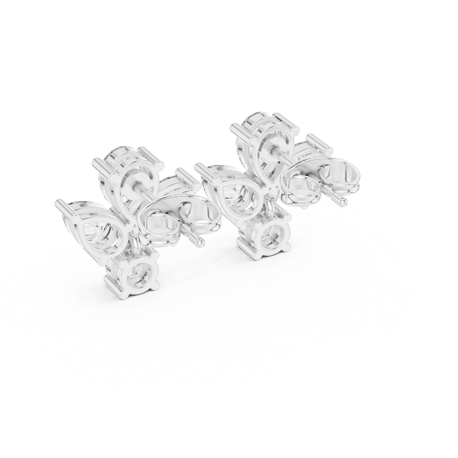 1.92 Ct. Butterfly Diamond Drop Earrings with Pear and Round Diamonds (AGDER-218) 13