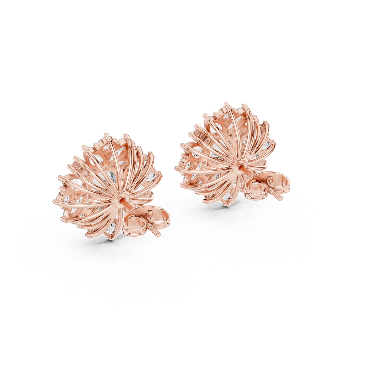 4.12 Ct. Floral Round and Marquise Diamond Cluster Earrings (AGDER-220) 11