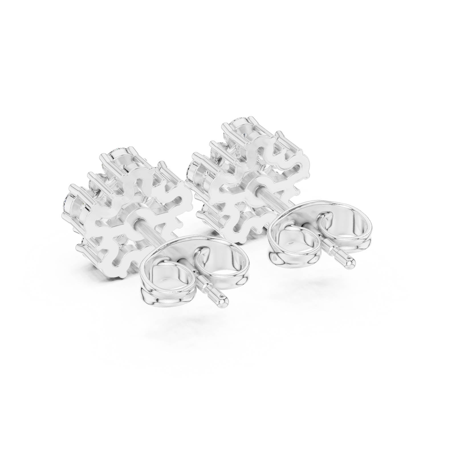 .62 Ct. Floral Diamond Cluster Earrings with Round and Marquise Diamonds (AGDER-311) 10