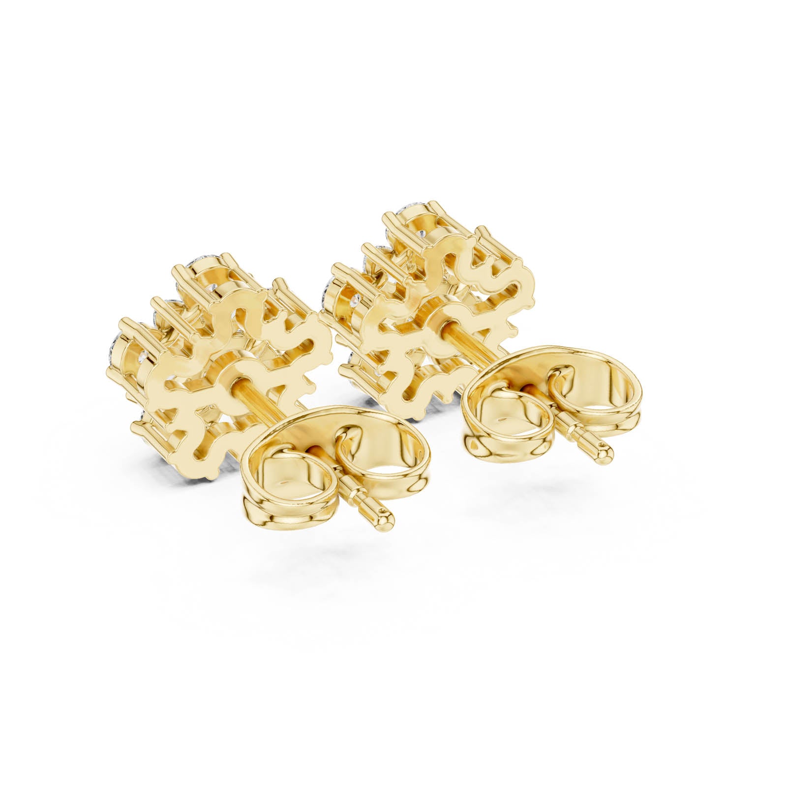.62 Ct. Floral Diamond Cluster Earrings with Round and Marquise Diamonds (AGDER-311) 11