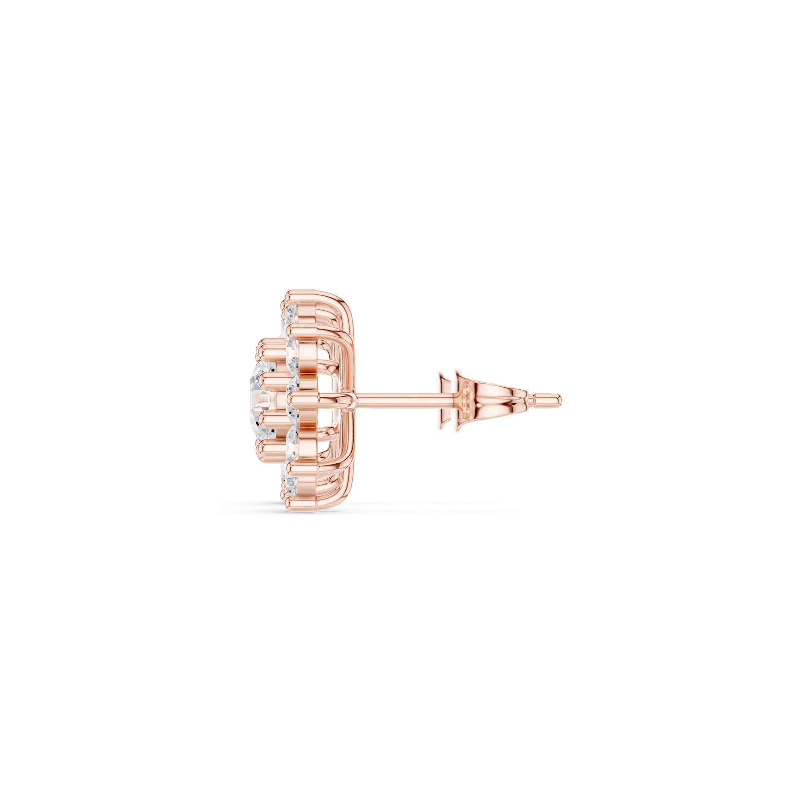 2.17 Ct. Floral Round Diamond Cluster Earrings (AGDER-378) 10