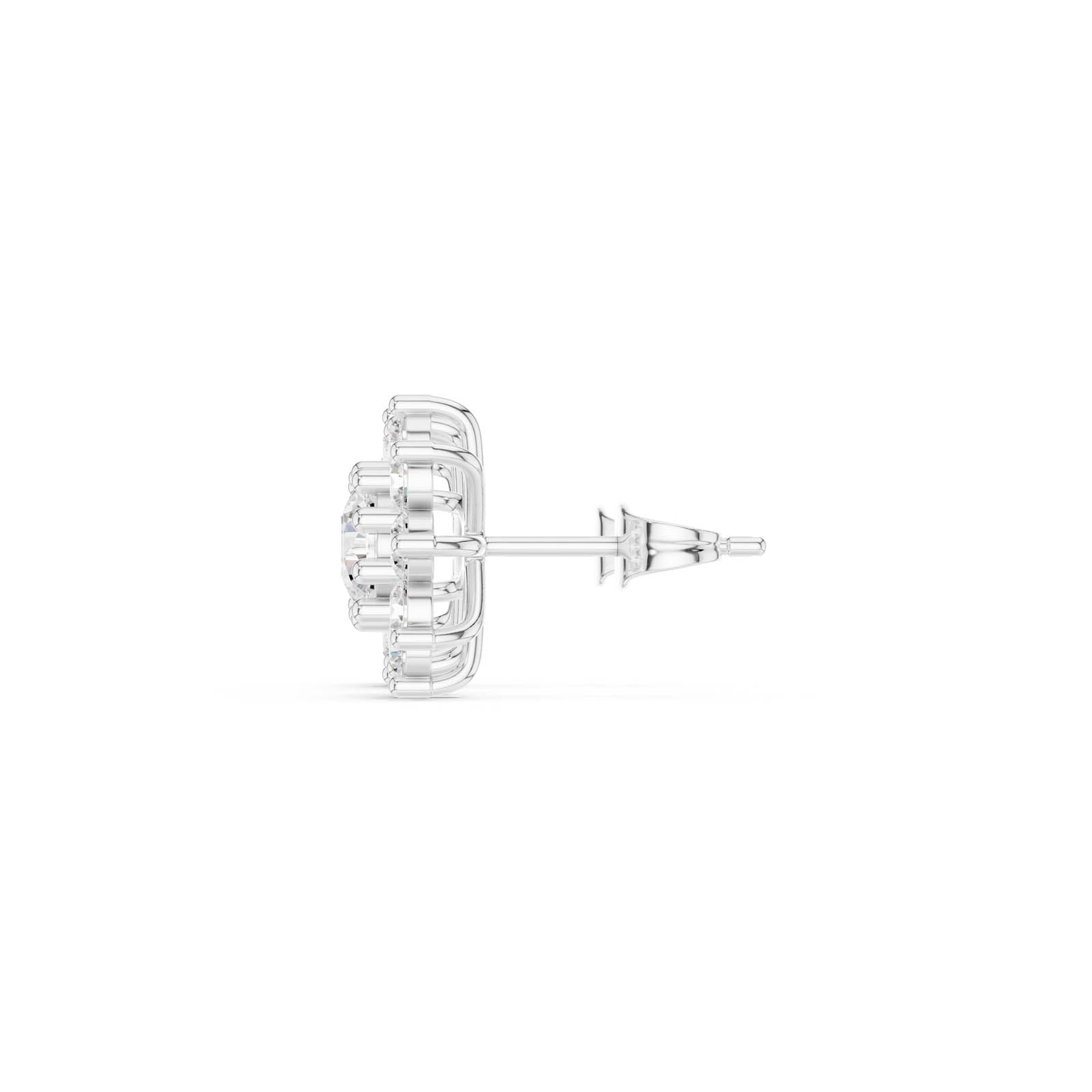 2.17 Ct. Floral Round Diamond Cluster Earrings (AGDER-378) 5