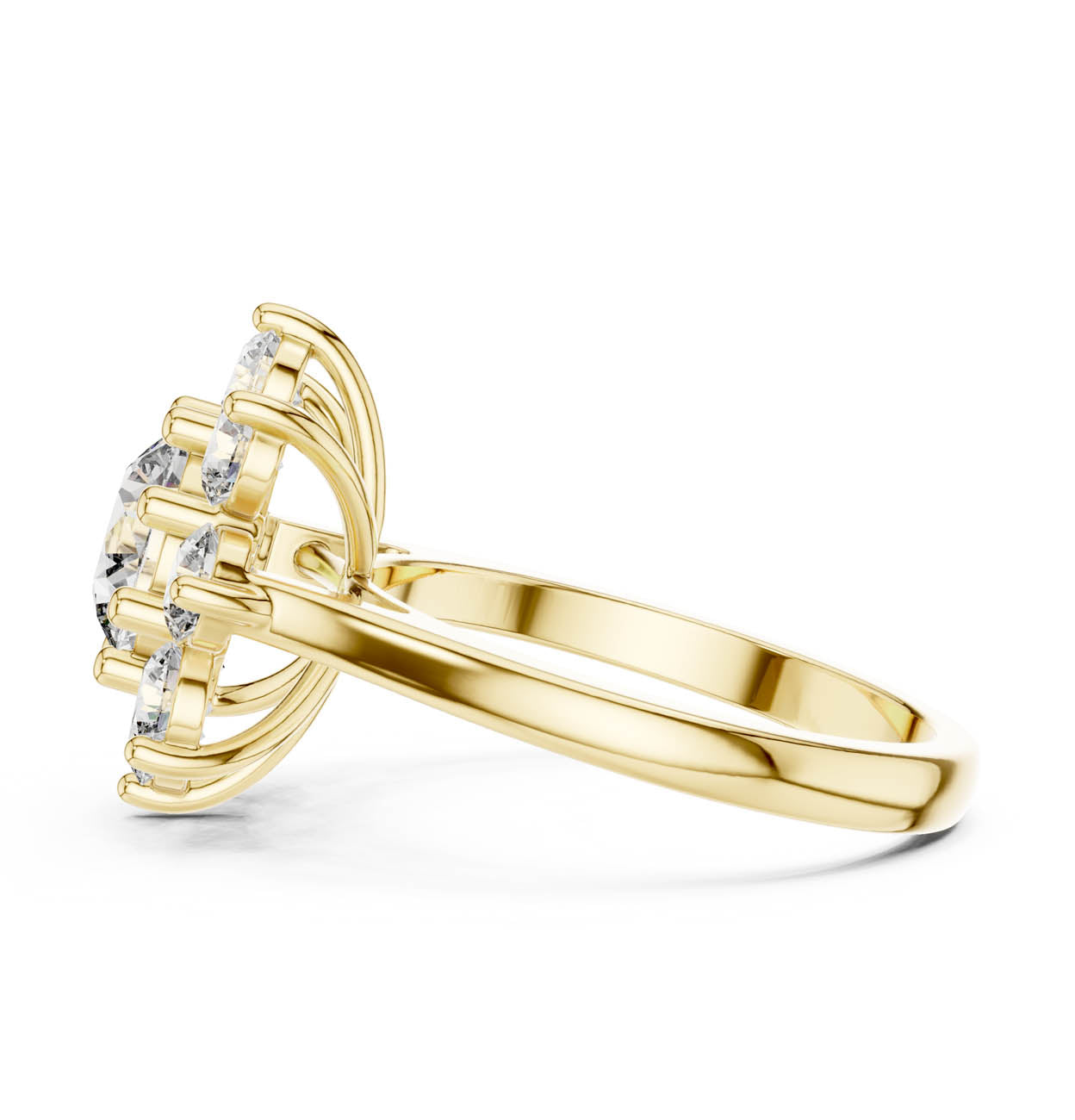 2.47 Ct. Lotus Motif round Diamond Cluster Ring (AGDLR-273) 4