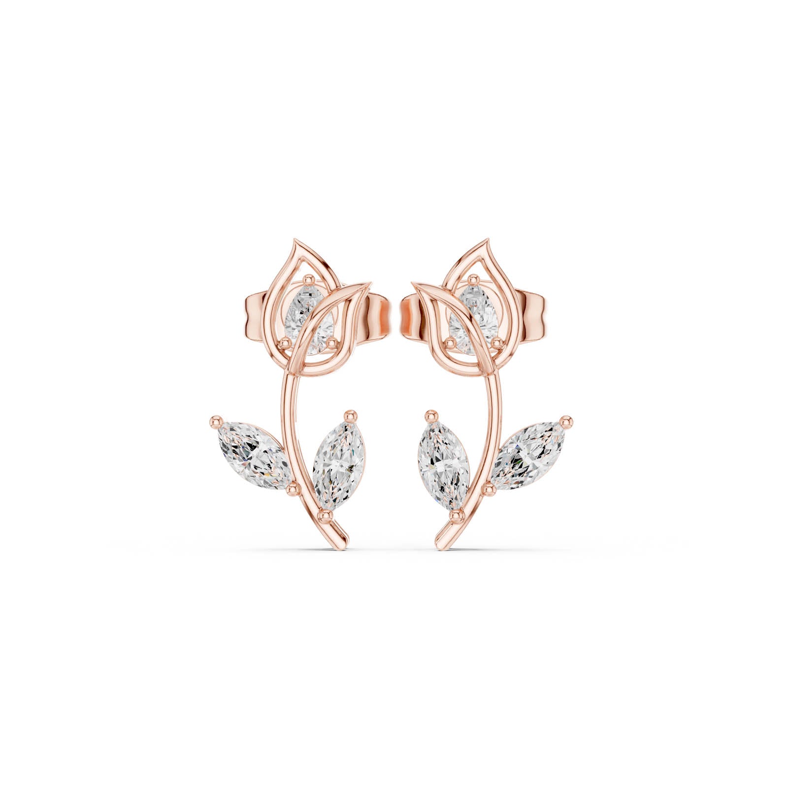 .32 Ct. Marquise Diamond Leaf Earrings (AGDPD-204E) 12