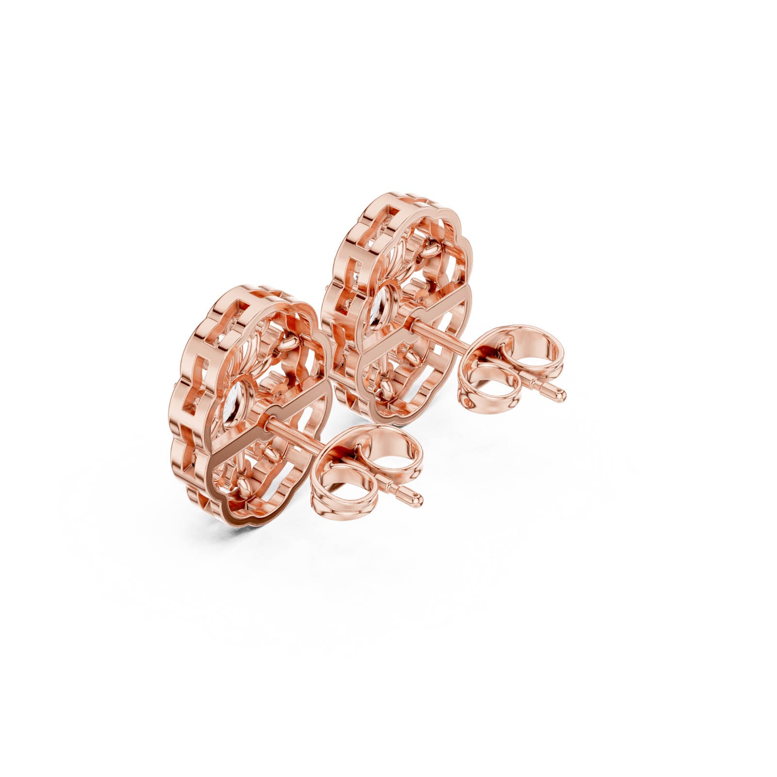 .48 Ct. Round Diamond Floral Cluster Earrings (ALJER-531) 4