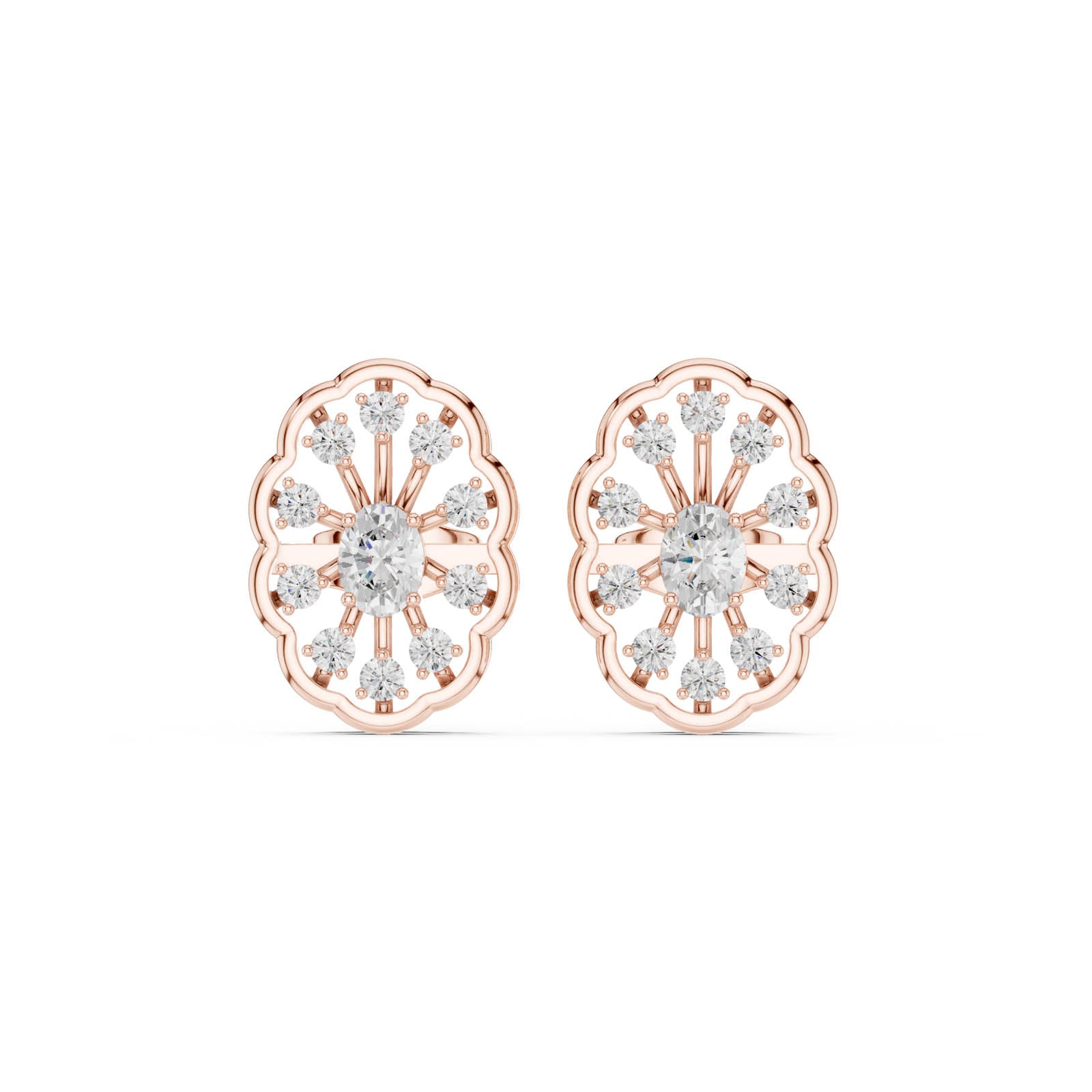 .48 Ct. Round Diamond Floral Cluster Earrings (ALJER-531) 5