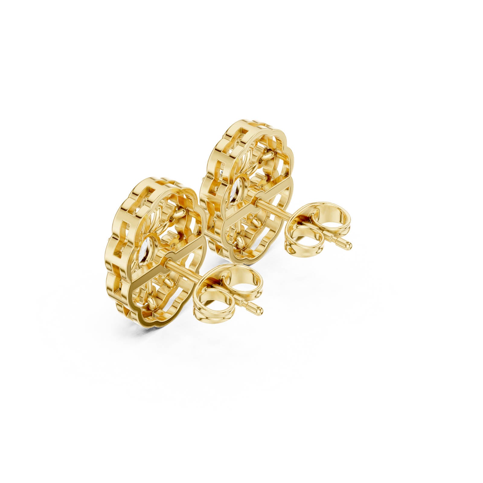 .48 Ct. Round Diamond Floral Cluster Earrings (ALJER-531) 9