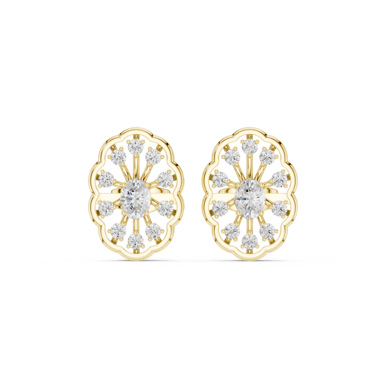 .48 Ct. Round Diamond Floral Cluster Earrings (ALJER-531) 11