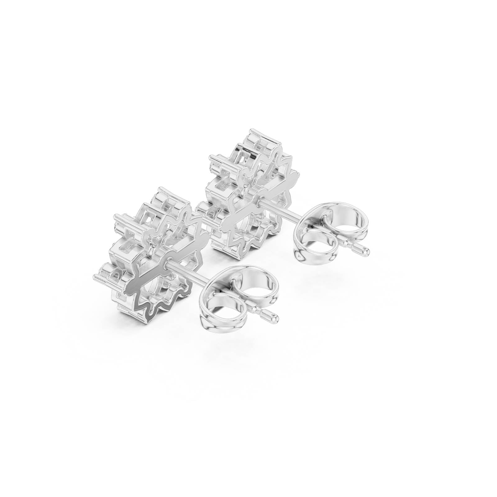 .39 Ct. Round Diamond Floral Cluster Earrings with Open Petal Design (ALJER-535) 13