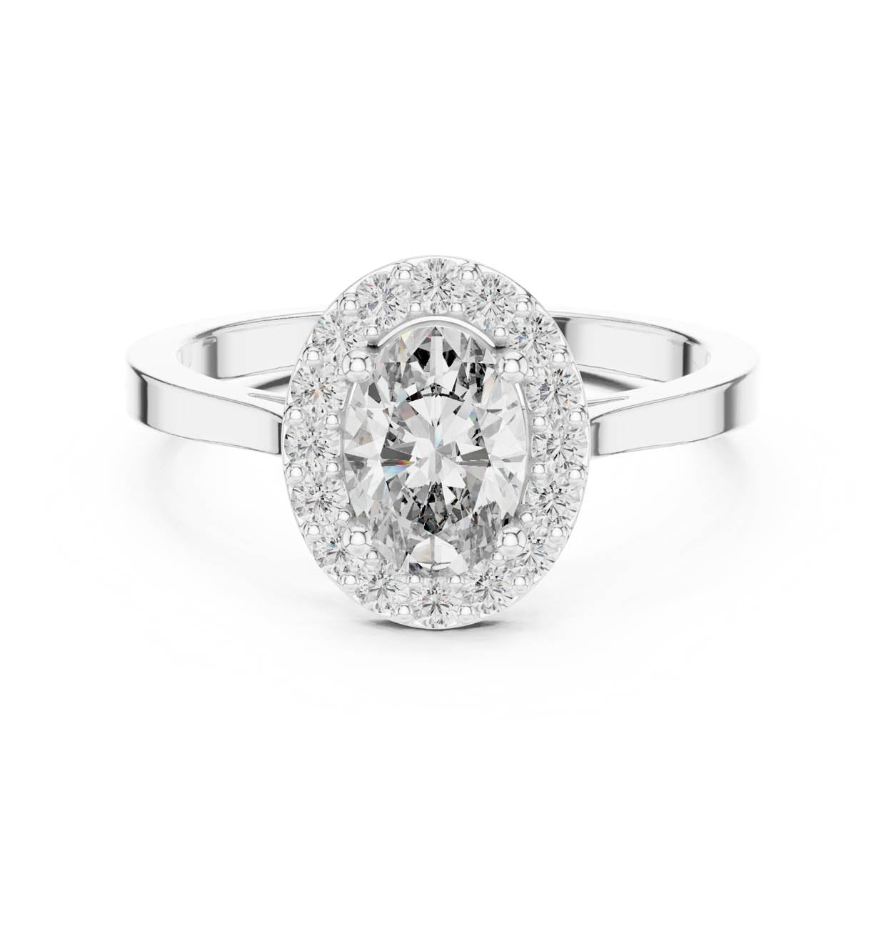 .94 Ct. Classic Oval Halo Diamond Ring (ALR-115)