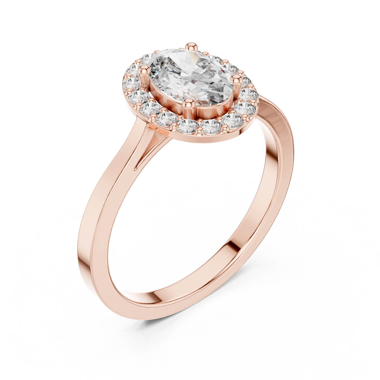 .94 Ct. Classic Oval Halo Diamond Ring (ALR-115) 8