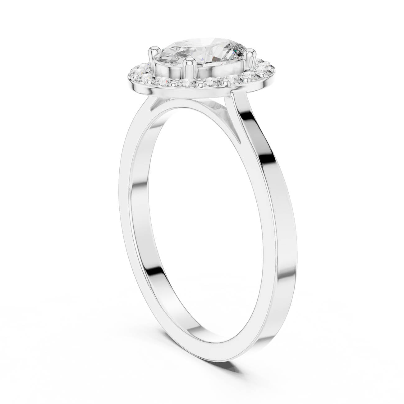.94 Ct. Classic Oval Halo Diamond Ring (ALR-115) 9