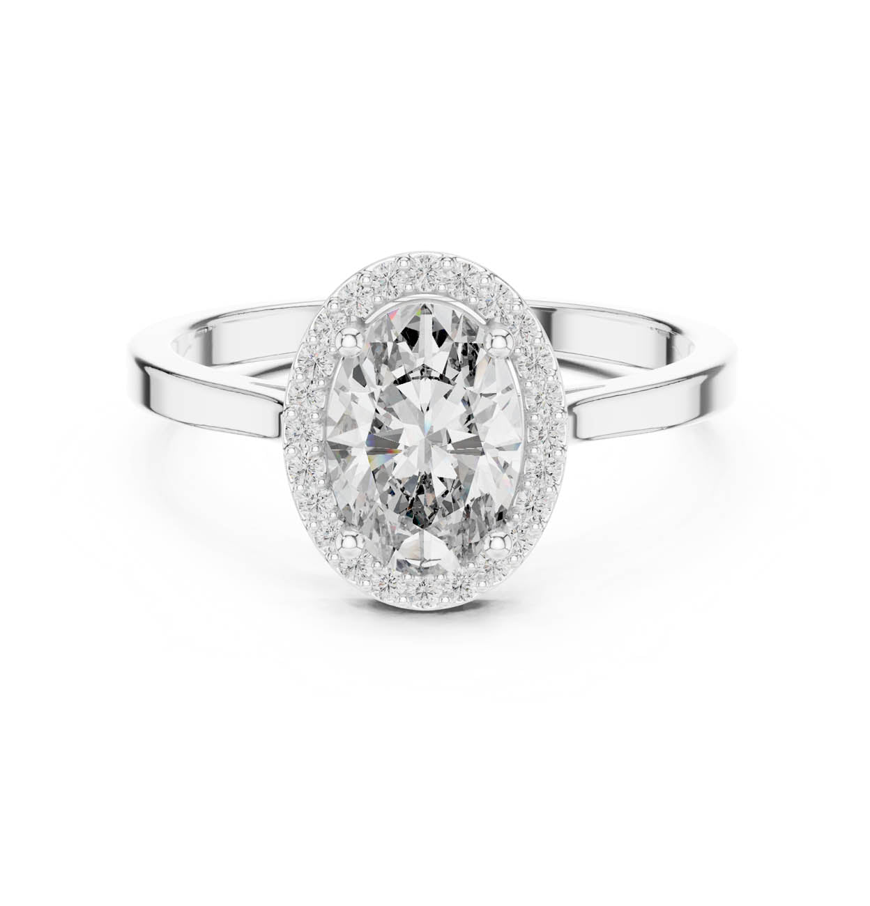 1.47 Ct. Oval Halo Diamond Ring (ALR-116) 7