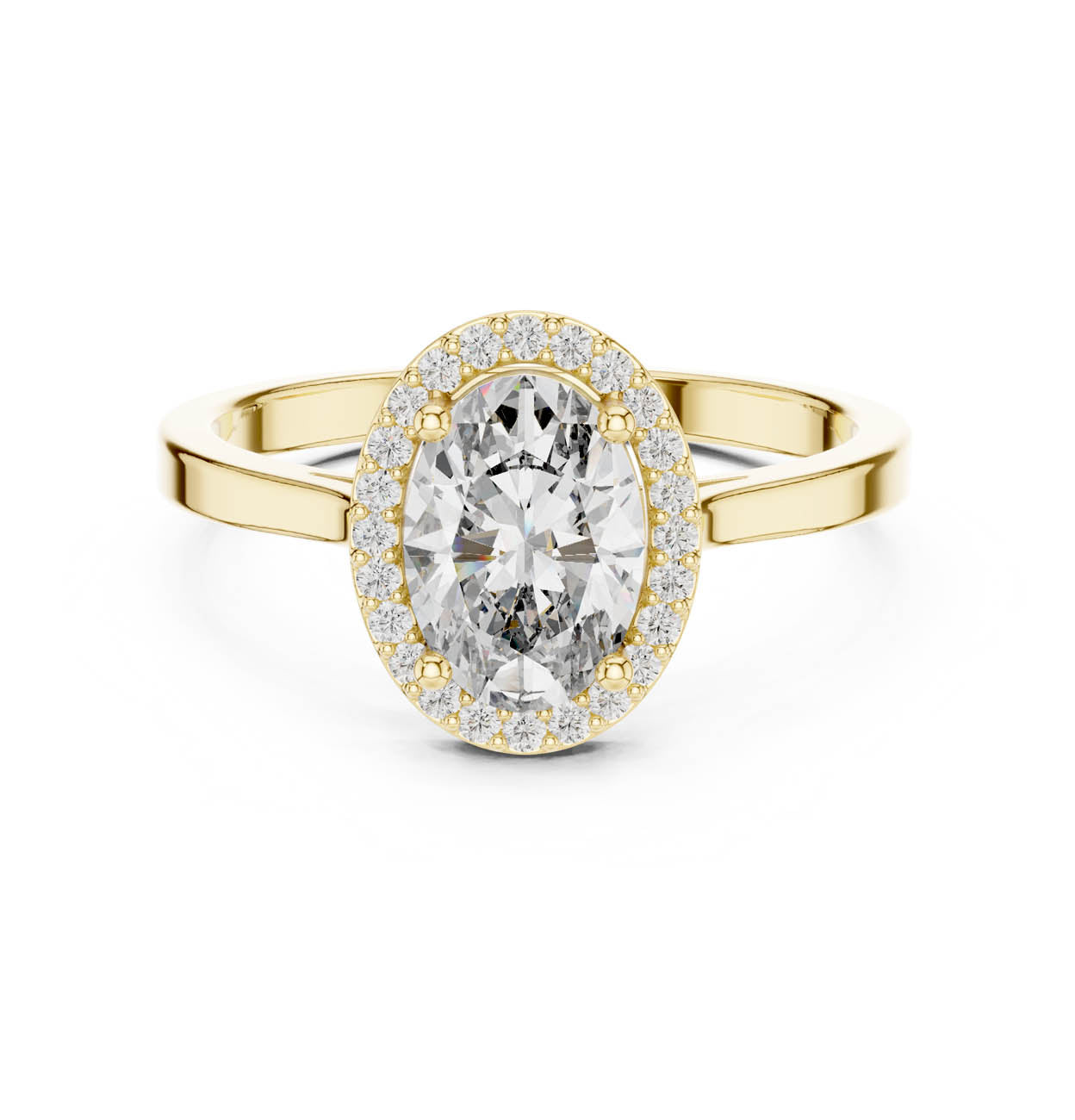 1.47 Ct. Oval Halo Diamond Ring (ALR-116)