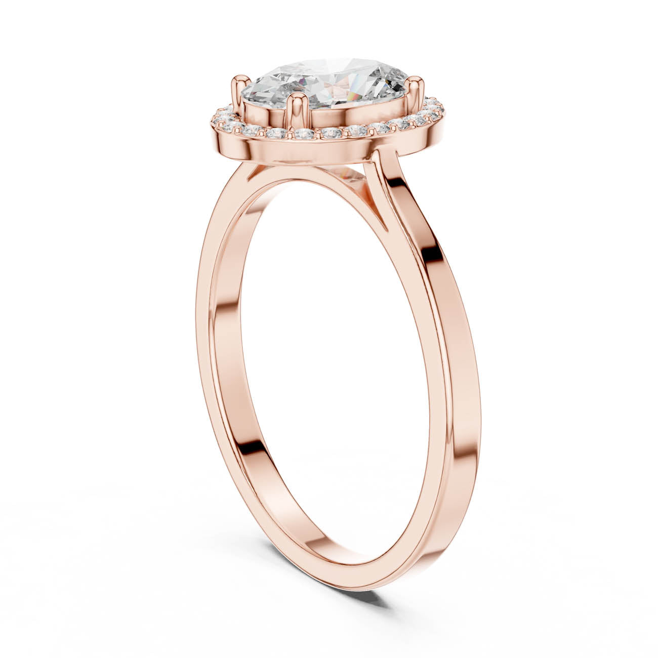 1.47 Ct. Oval Halo Diamond Ring (ALR-116) 10