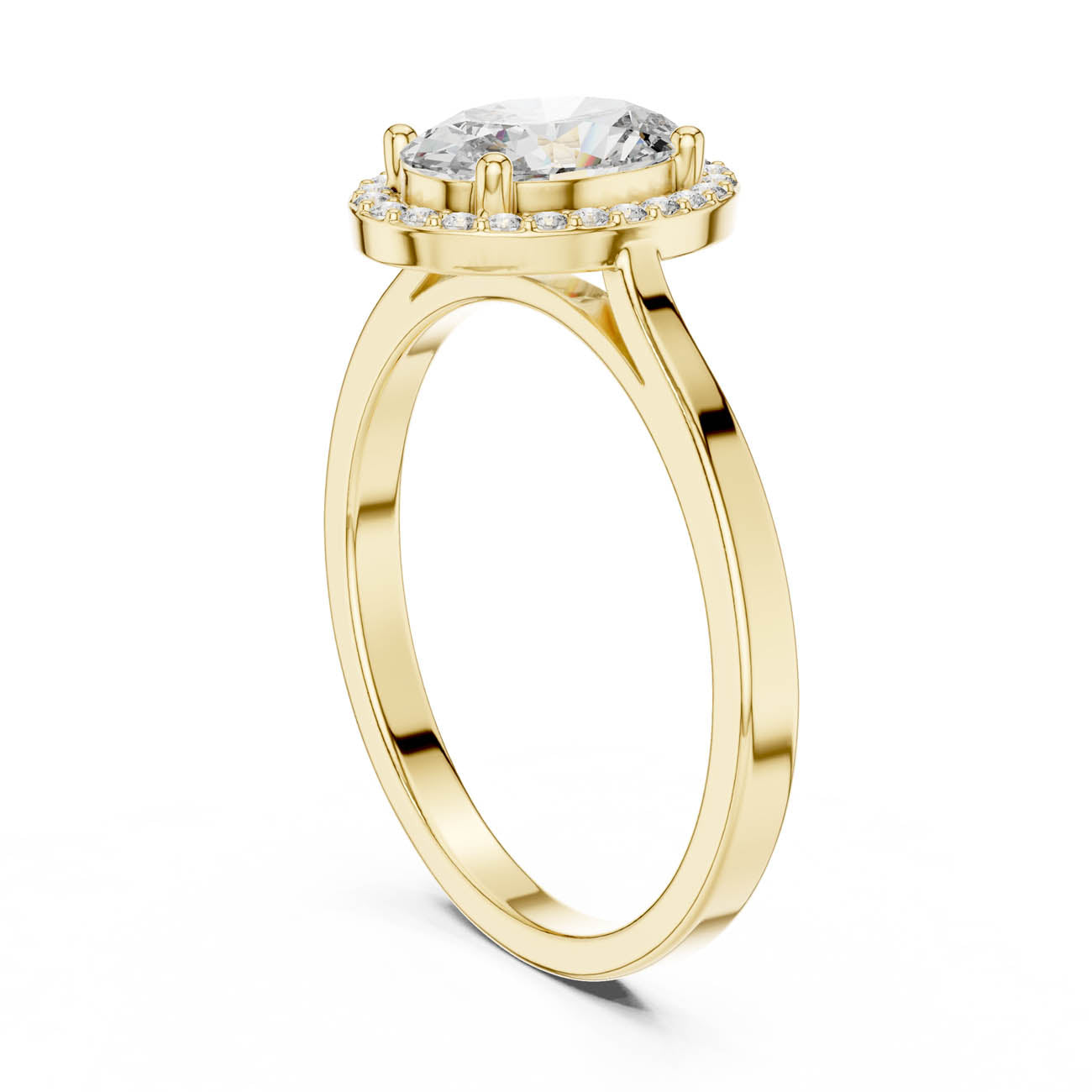 1.47 Ct. Oval Halo Diamond Ring (ALR-116) 3