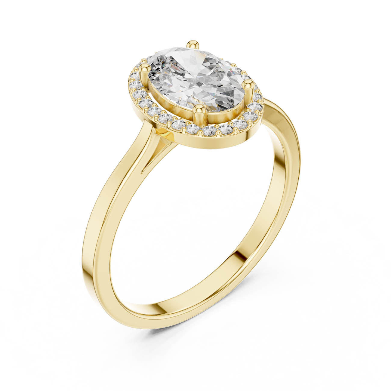 1.47 Ct. Oval Halo Diamond Ring (ALR-116)