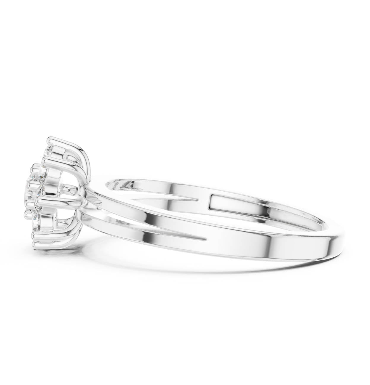 .35 Ct. Split Band Diamond Cluster Ring (ALR-141) 11