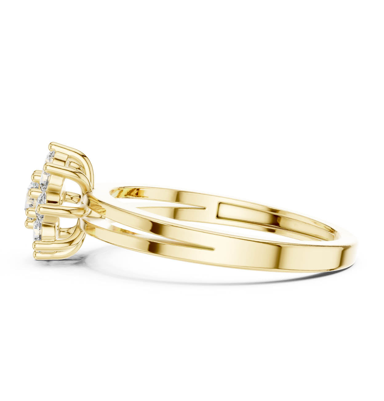 .35 Ct. Split Band Diamond Cluster Ring (ALR-141) 4