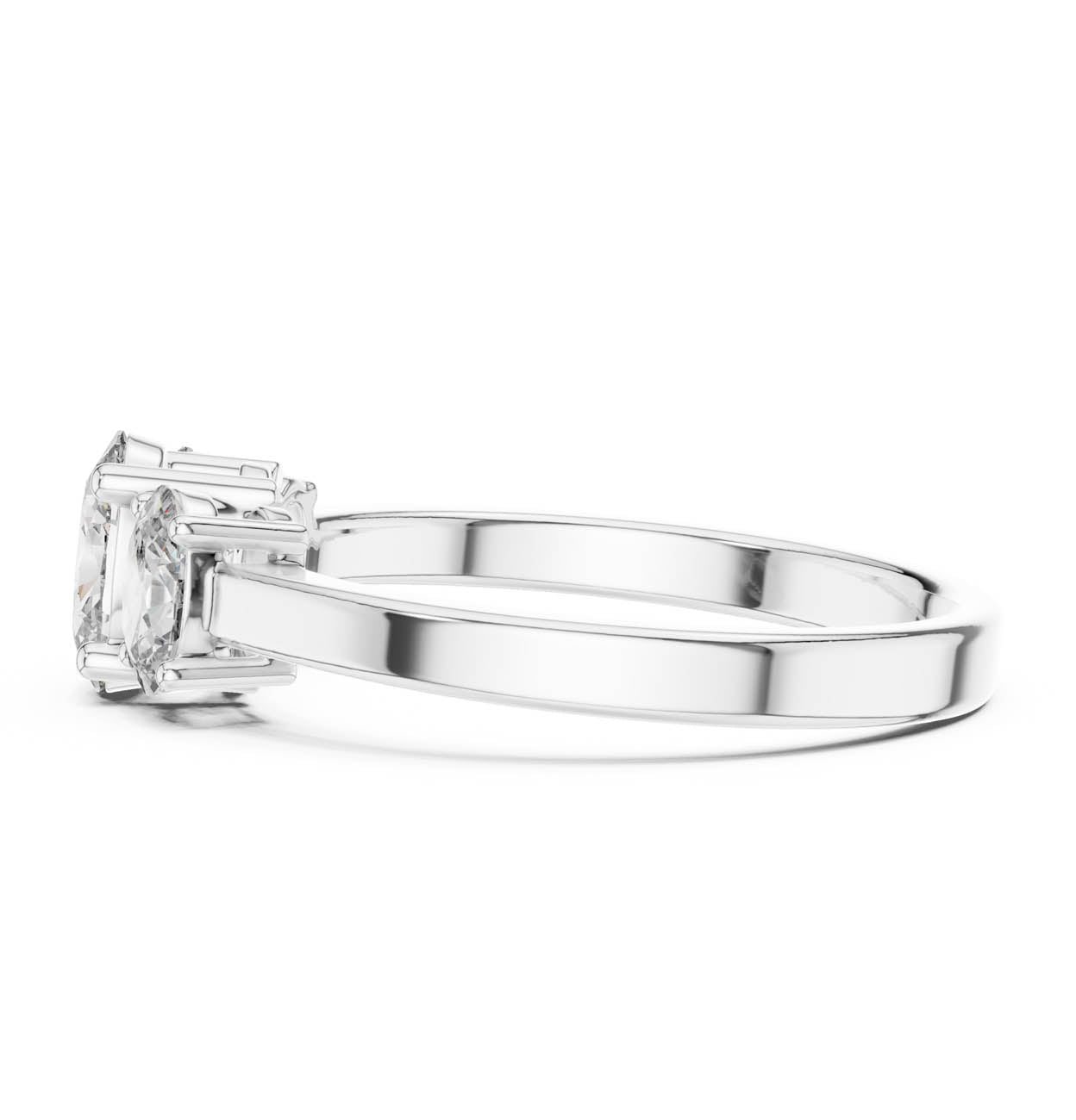 .95 Ct. Classic Three-Stone Oval Diamond Ring (ALR-29) 9