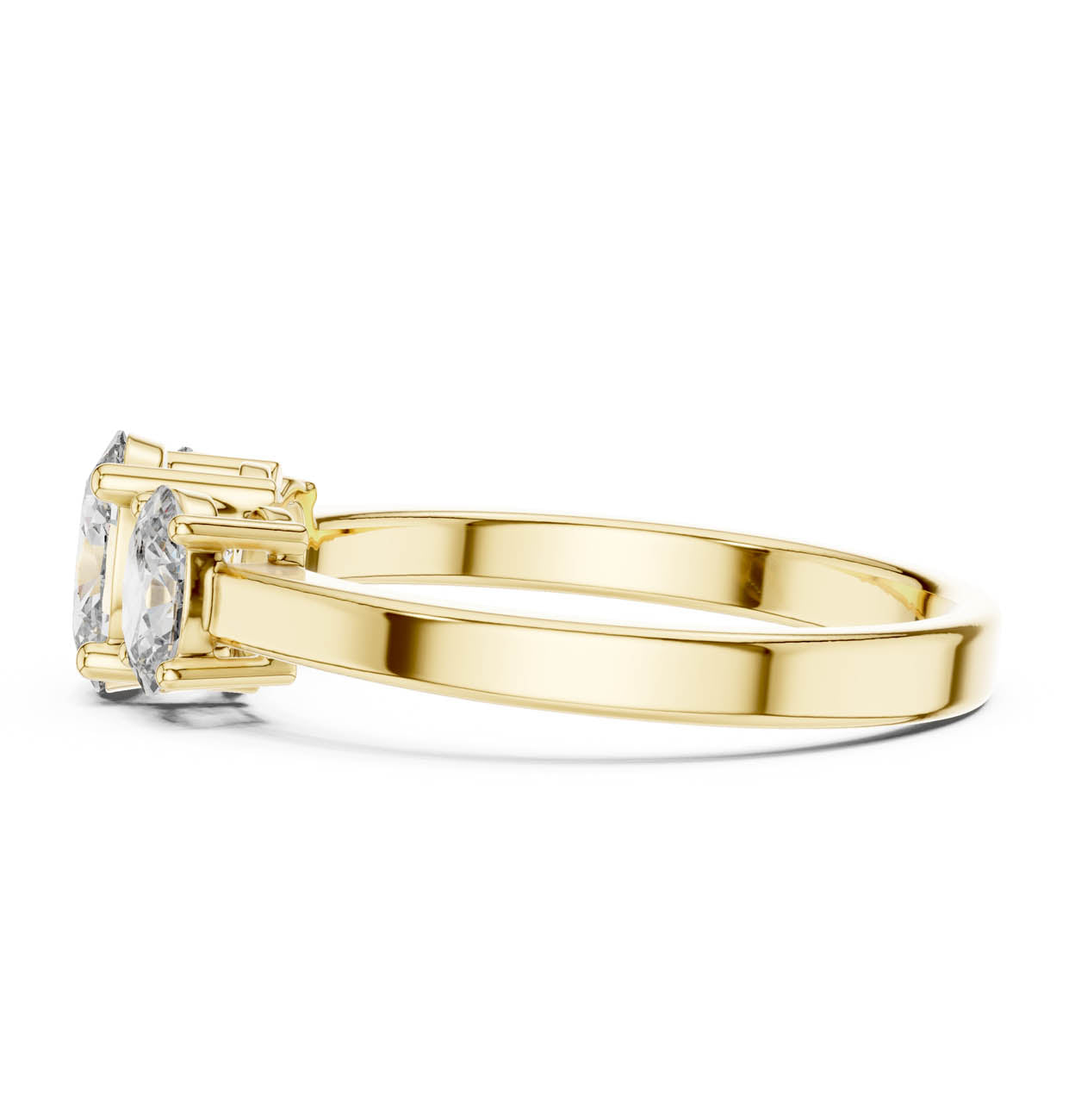.95 Ct. Classic Three-Stone Oval Diamond Ring (ALR-29) 4