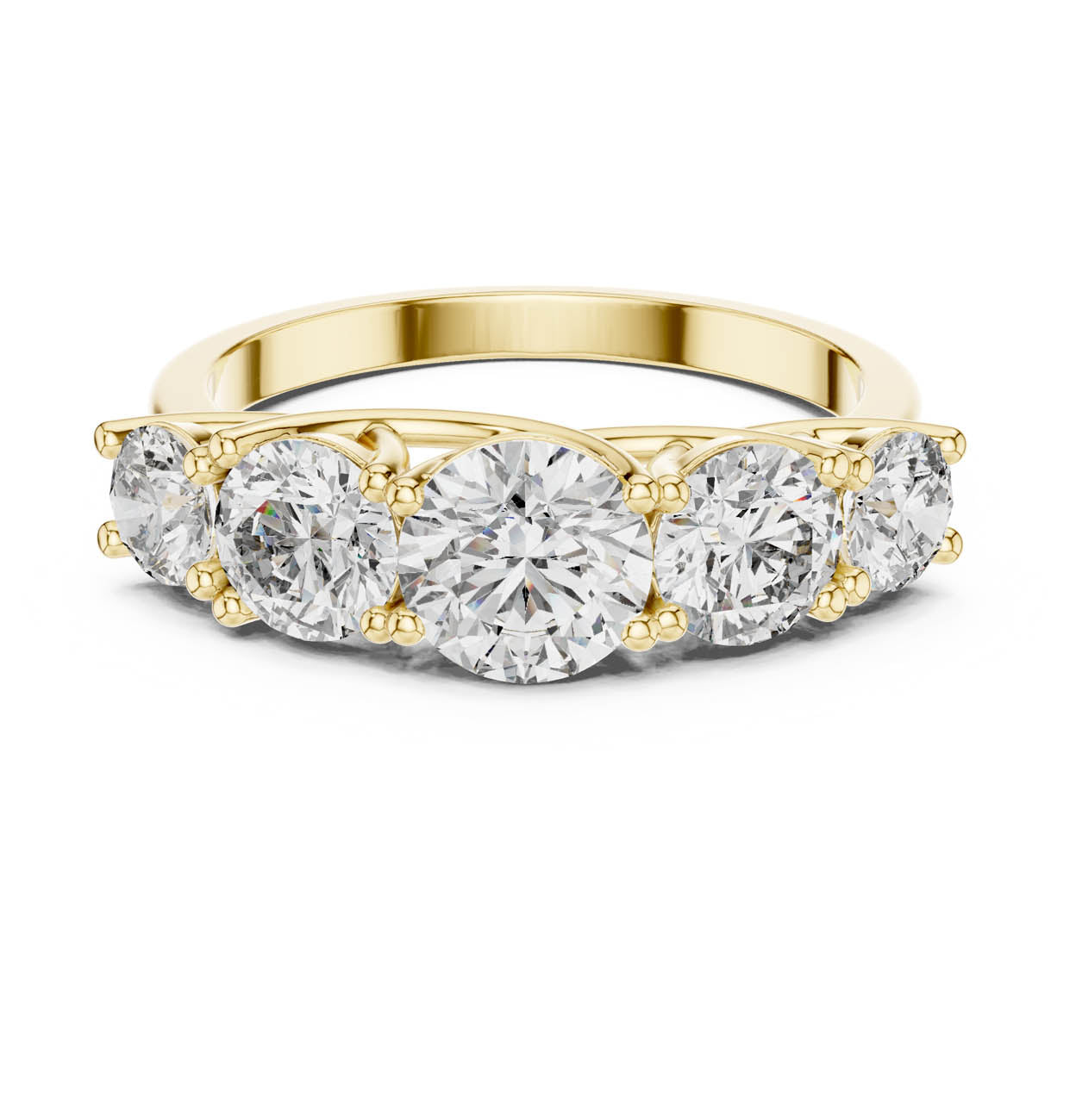 2.45 Ct. Classic Five-Stone Round Diamond Ring (ALR-70)