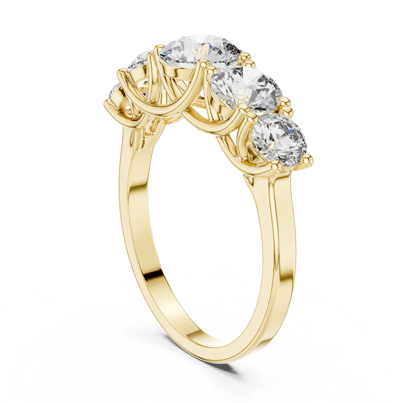 2.45 Ct. Classic Five-Stone Round Diamond Ring (ALR-70) 3