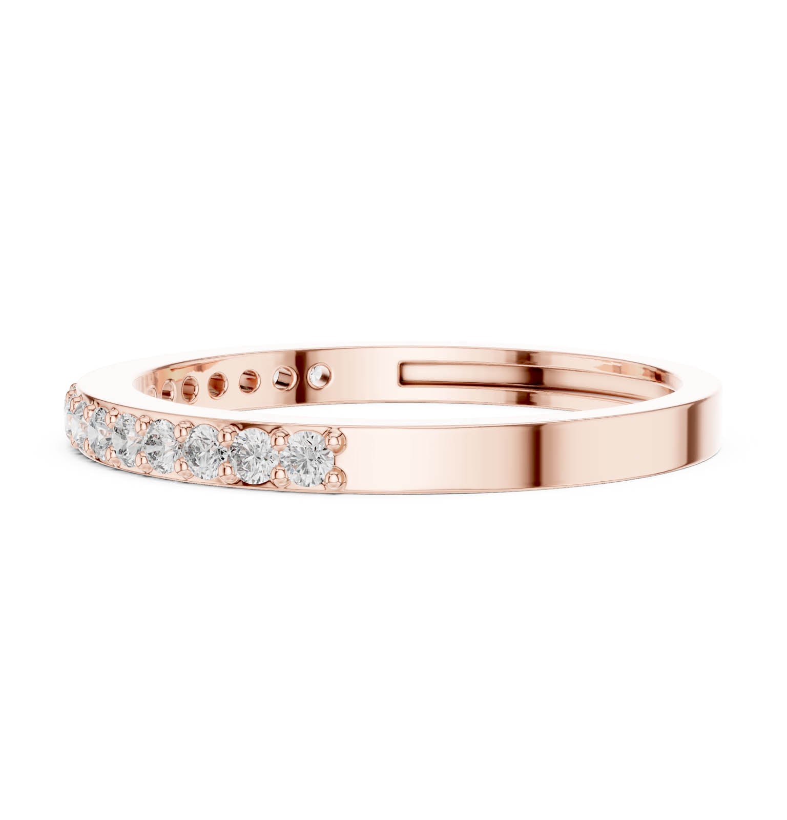 .26 Ct. Half Pavé Diamond Wedding Band (ALR-72) 4