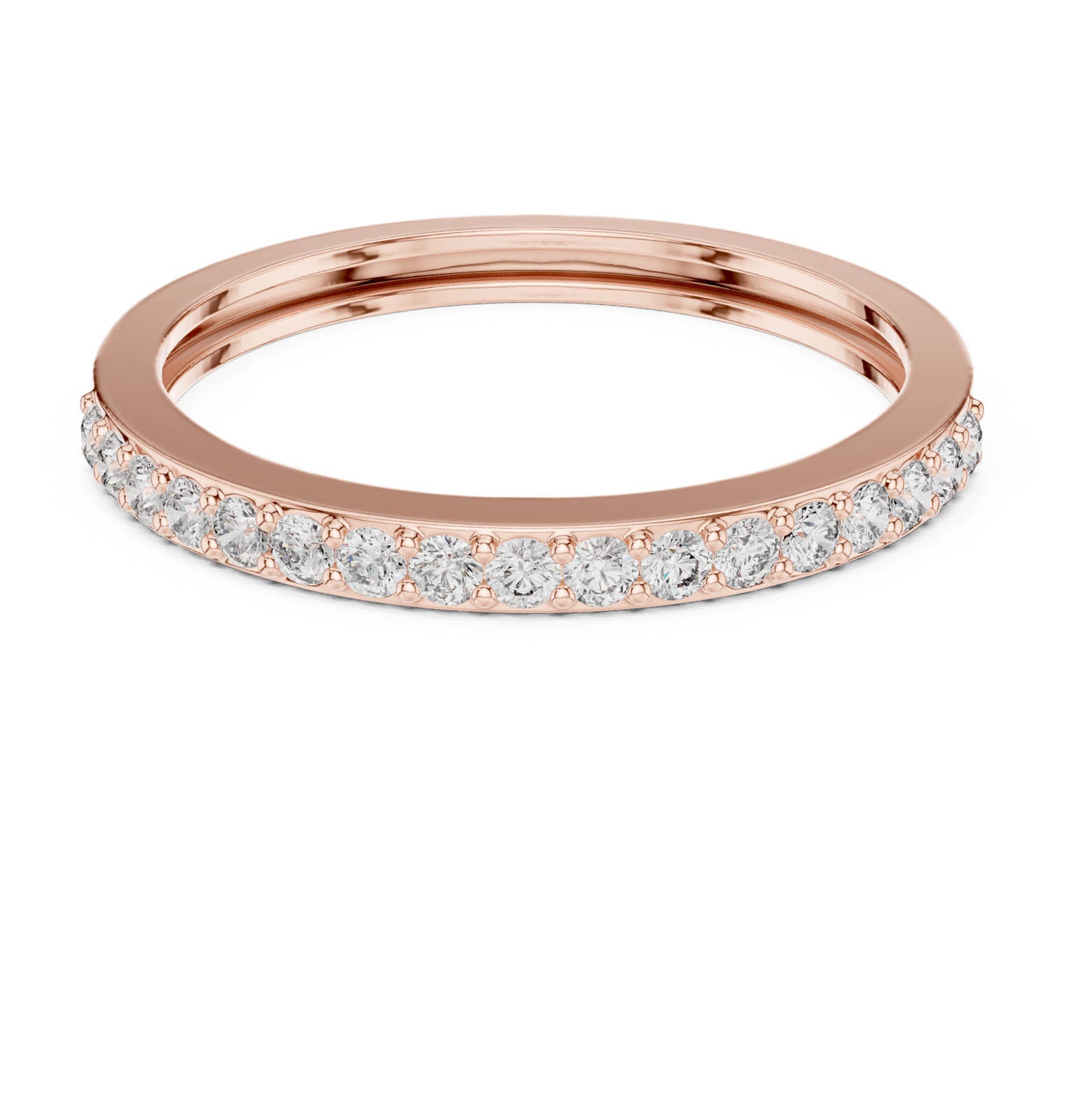 .26 Ct. Half Pavé Diamond Wedding Band (ALR-72) 6