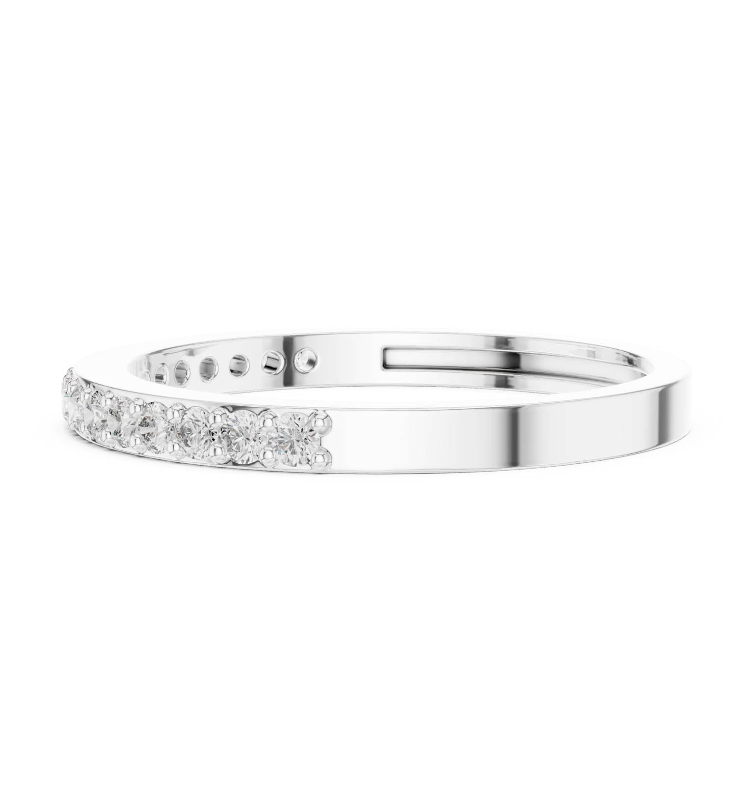 .26 Ct. Half Pavé Diamond Wedding Band (ALR-72) 7