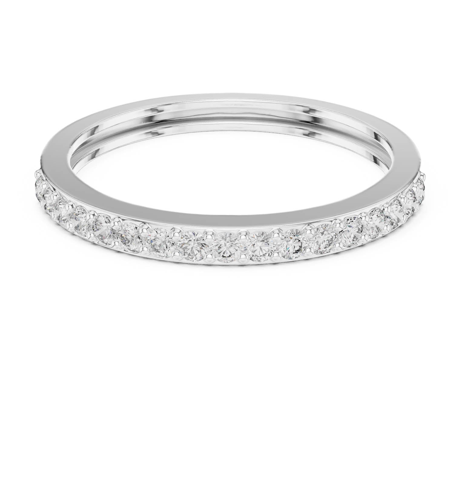 .26 Ct. Half Pavé Diamond Wedding Band (ALR-72) 1