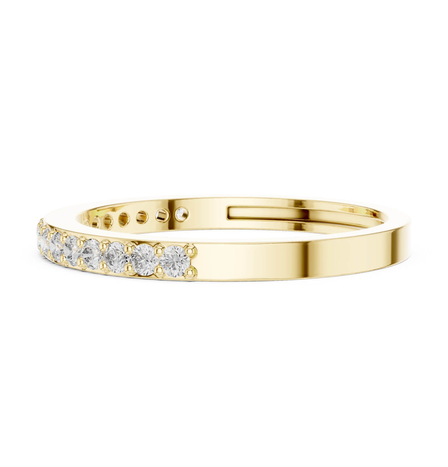 .26 Ct. Half Pavé Diamond Wedding Band (ALR-72) 8