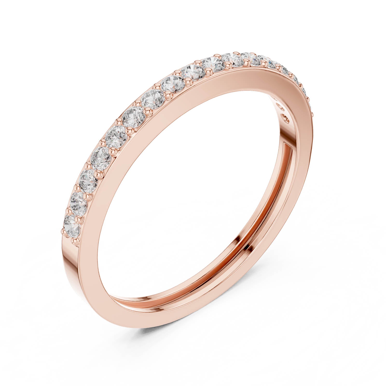 .26 Ct. Half Pavé Diamond Wedding Band (ALR-72) 11