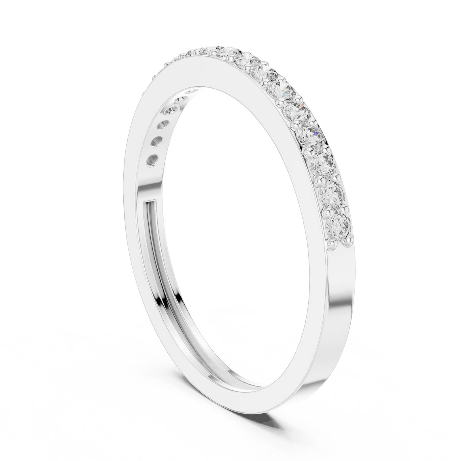 .26 Ct. Half Pavé Diamond Wedding Band (ALR-72) 12