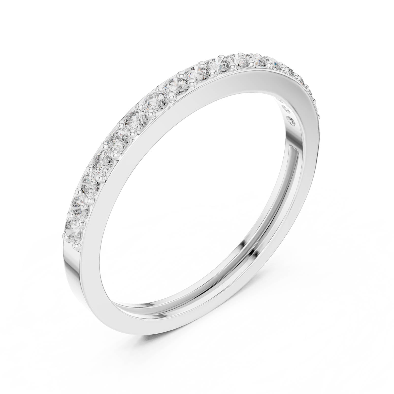 .26 Ct. Half Pavé Diamond Wedding Band (ALR-72) 13