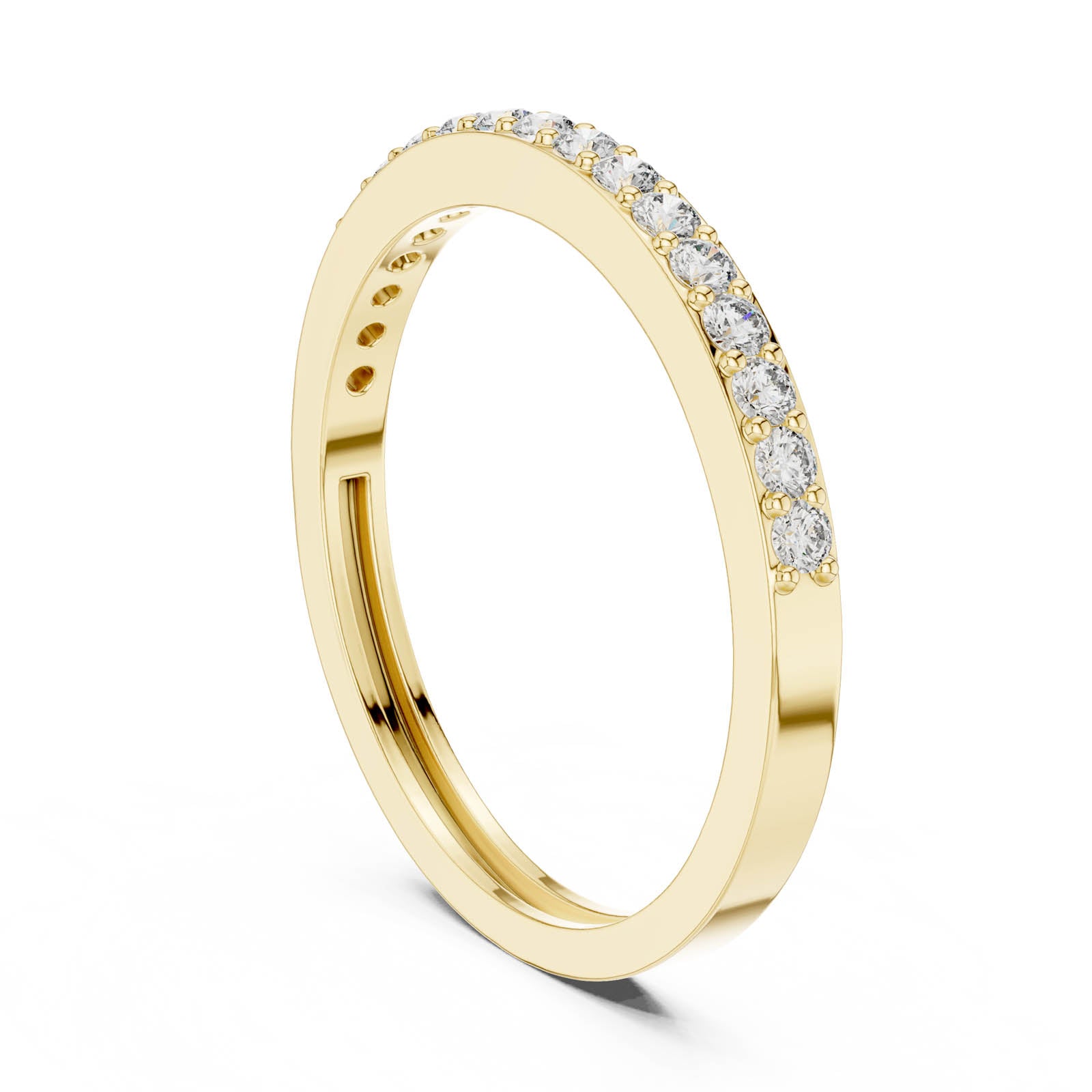.26 Ct. Half Pavé Diamond Wedding Band (ALR-72) 2