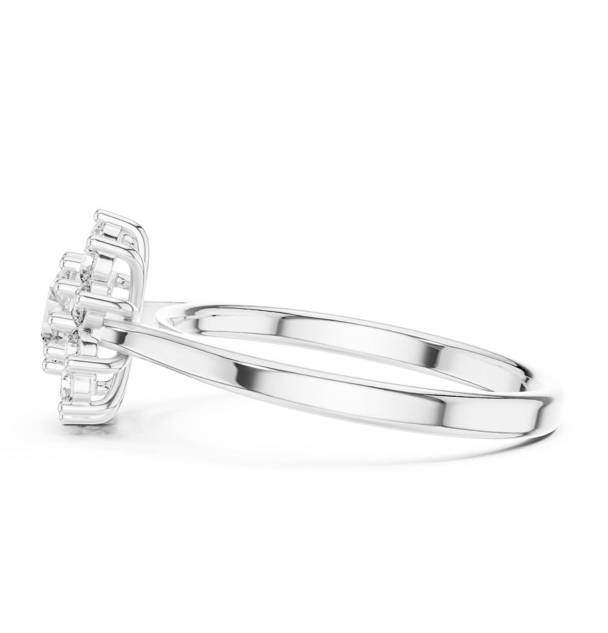.75 Ct. Classic Floral Halo Round Diamond Ring (ALR-94) 11