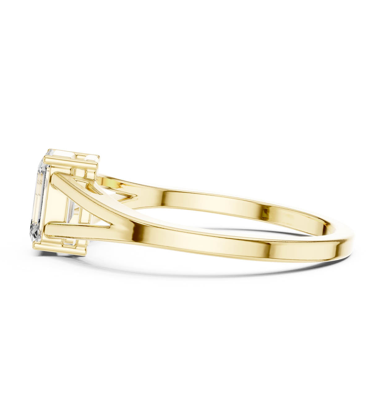 .70 Ct. Emerald-Cut Diamond Ring with Elegant Split Shank (AVBLR-128) 4