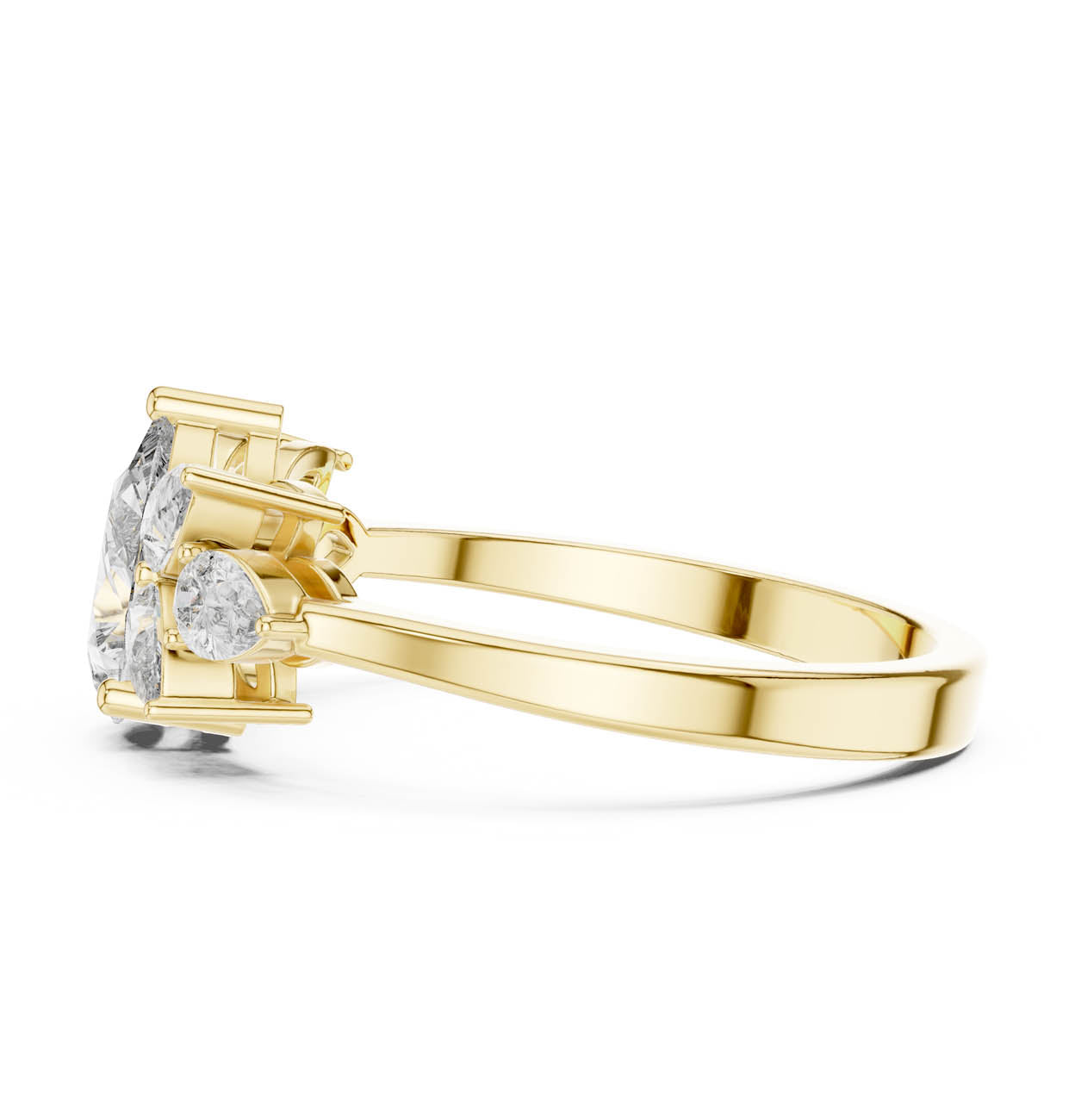 1.31 Ct. All-Pear Diamond Floral Cluster Ring (AVBLR-132) 4