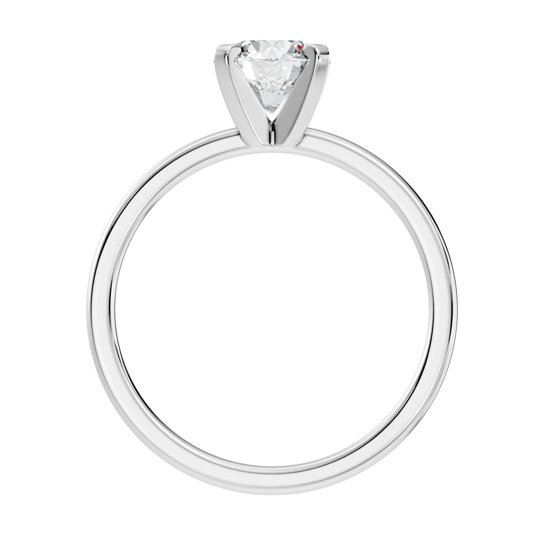 1.00 Ct. Round Diamond Solitaire Ring with Four-Prong Setting (b10-a) 12