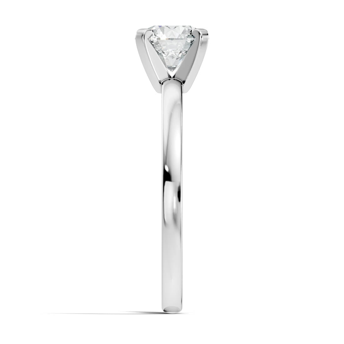 1.00 Ct. Round Diamond Solitaire Ring with Four-Prong Setting (b10-a) 13